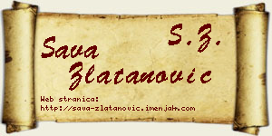 Sava Zlatanović vizit kartica